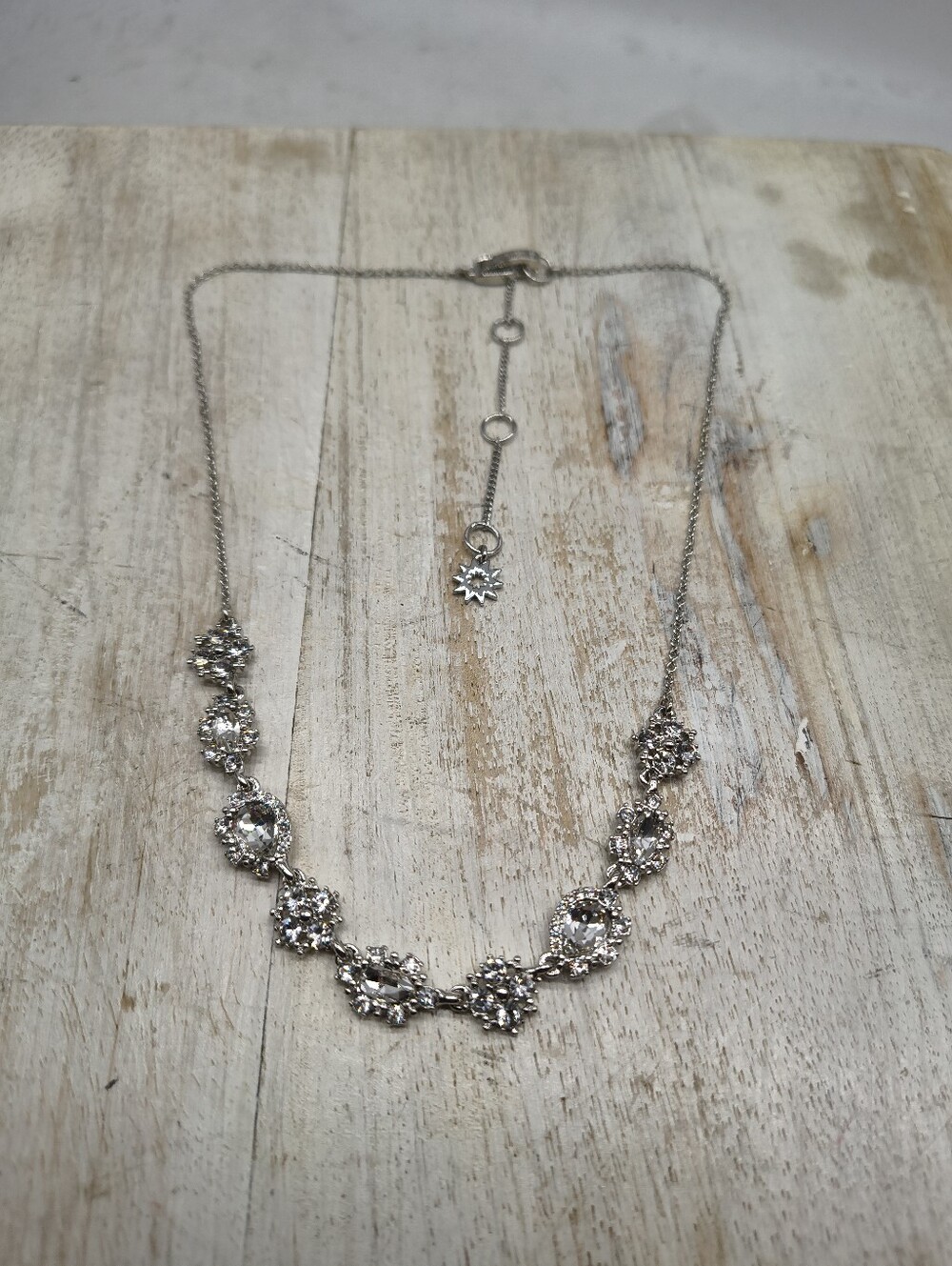 Marchesa Silver-tone Crystal Necklace